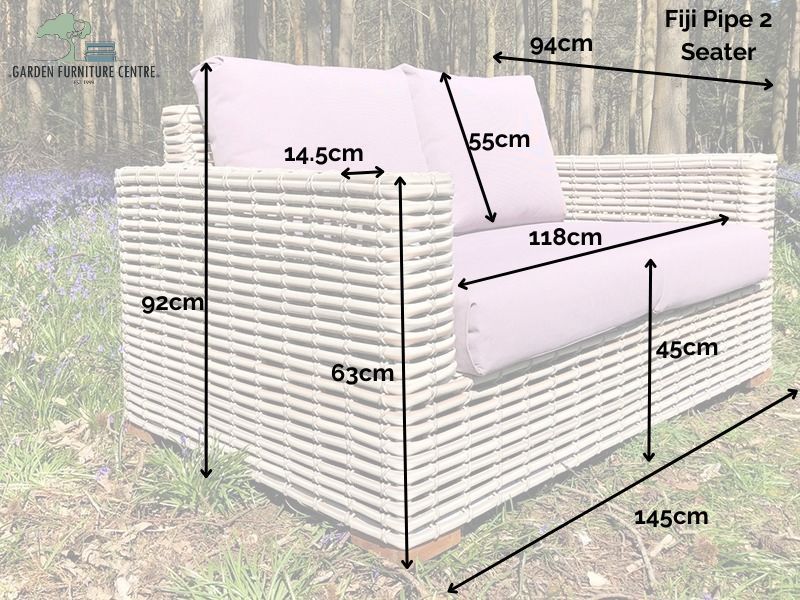 Fiji Pipe 2 Seater Sofa-Garden Furniture Centre-HighRange,Outdoor Lounging,Outdoor Furniture,Rattan Furniture,Fiji Range,Fiji Pipe-{collection_title}