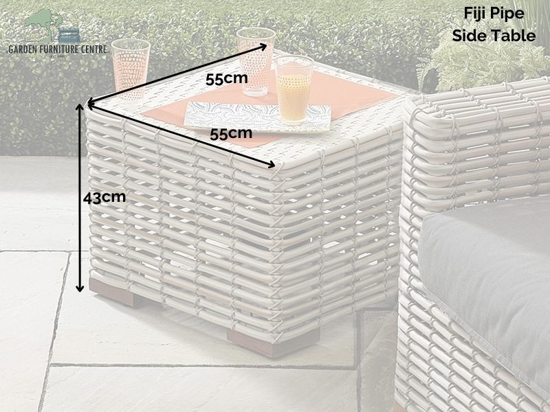Fiji Pipe Side Table-Garden Furniture Centre-LowRange,Side Table,Indoor Dining,Outdoor Furniture,Rattan Furniture,Fiji Range,Fiji Pipe,Rattan,Tables,Fiji,Rattan Tables-{collection_title}