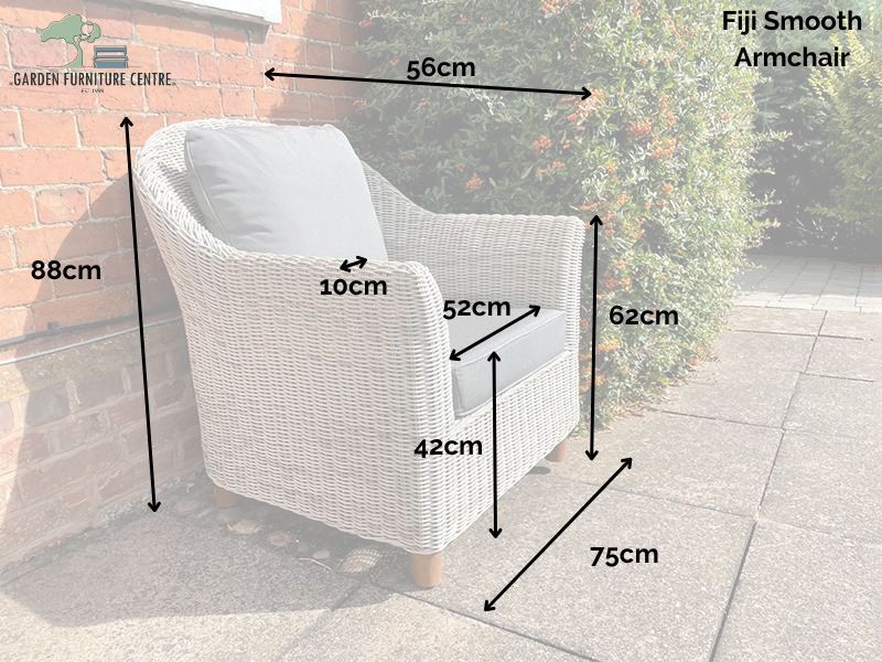 Fiji Smooth Armchair -Garden Furniture Centre-MidInstock,instock,MidRange,Outdoor Furniture,Rattan Furniture,Ranges,Fiji Range,Fiji Smooth,Rattan,Rattan Chairs,Fiji-{collection_title}