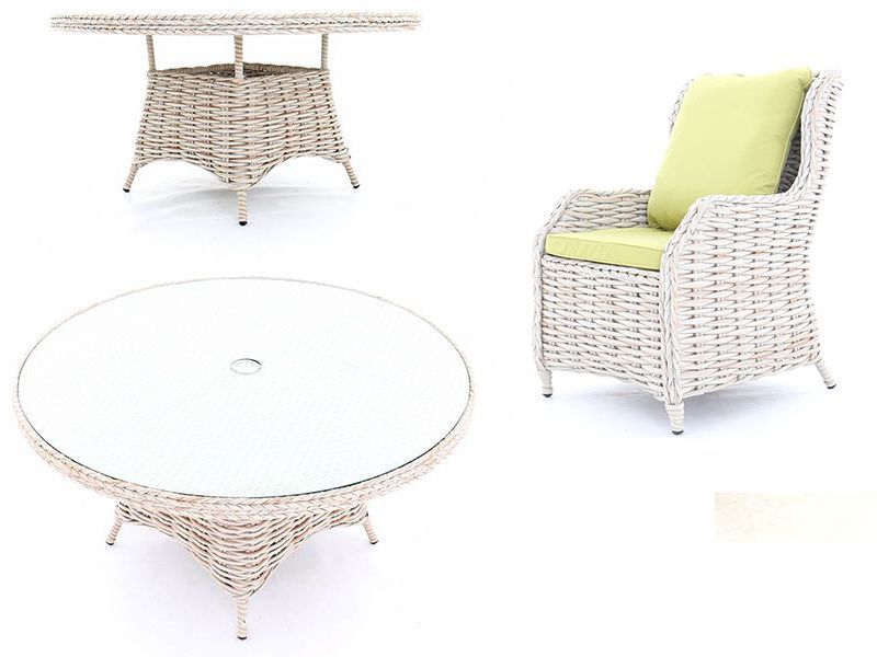 Dining Armchair Round 4-Seater Set-Garden Furniture Centre-HighRange,Rattan,Tables,Dining Set,Outdoor Furniture,Rattan Furniture,Outdoor Dining-{collection_title}