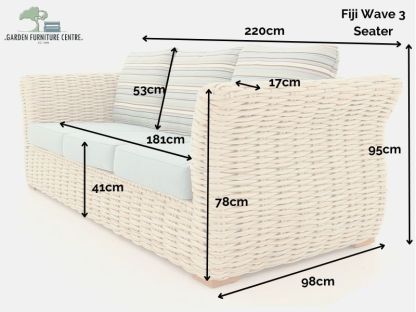 Fiji Wave 3 Seater Sofa