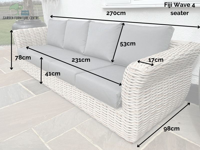 Fiji Wave 4 Seater Sofa-Garden Furniture Centre-HighRange,Outdoor Lounging,Outdoor Furniture,Rattan Furniture,Ranges,Fiji Range,Rattan,Rattan Sofas,Fiji-{collection_title}