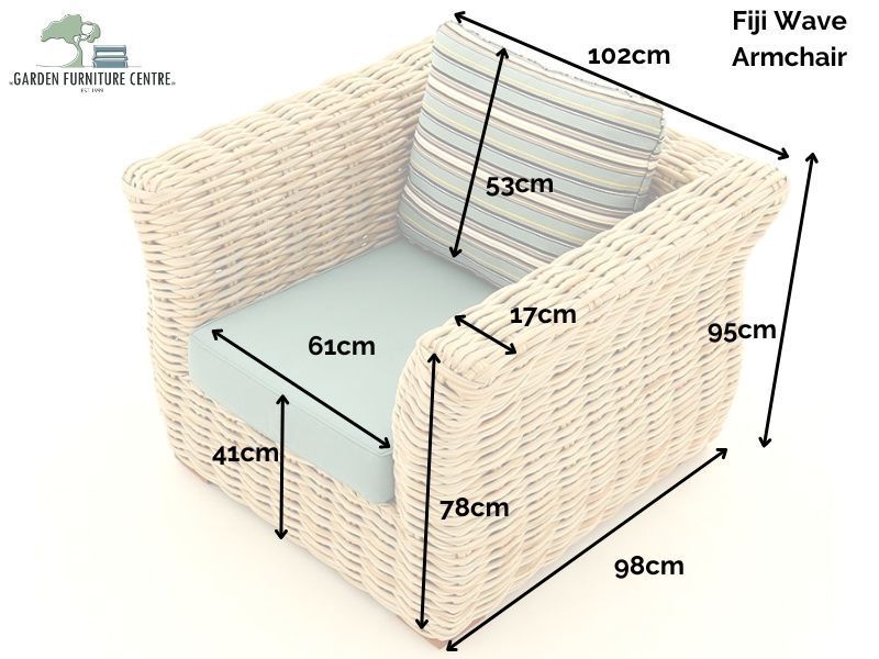Fiji Wave Armchair -Garden Furniture Centre-MidInstock,instock,MidRange,Outdoor Lounging,Outdoor Furniture,Rattan Furniture,Fiji Range,Fiji Wave,Rattan,Rattan Chairs,Fiji-{collection_title}