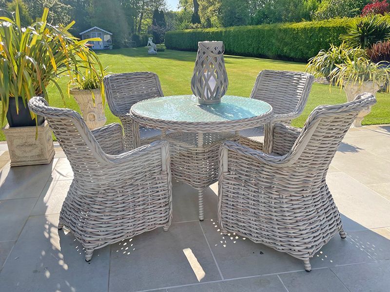 Fiji 4 Chair Dining Set-Garden Furniture Centre-HighRange,Rattan,Tables,Dining Set,Outdoor Furniture,Rattan Furniture,Fiji Range,Outdoor Dining-{collection_title}