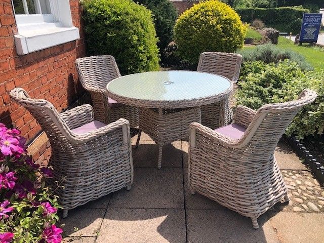 Fiji 4 Chair Dining Set-Garden Furniture Centre-HighRange,Rattan,Tables,Dining Set,Outdoor Furniture,Rattan Furniture,Fiji Range,Outdoor Dining-{collection_title}