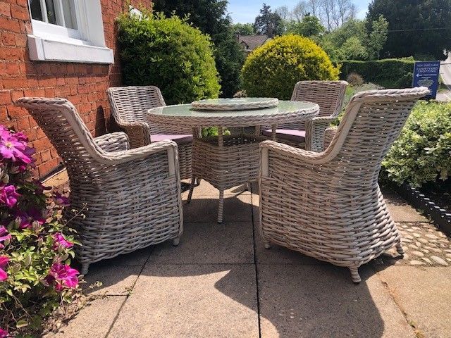 Fiji 4 Chair Dining Set-Garden Furniture Centre-HighRange,Rattan,Tables,Dining Set,Outdoor Furniture,Rattan Furniture,Fiji Range,Outdoor Dining-{collection_title}