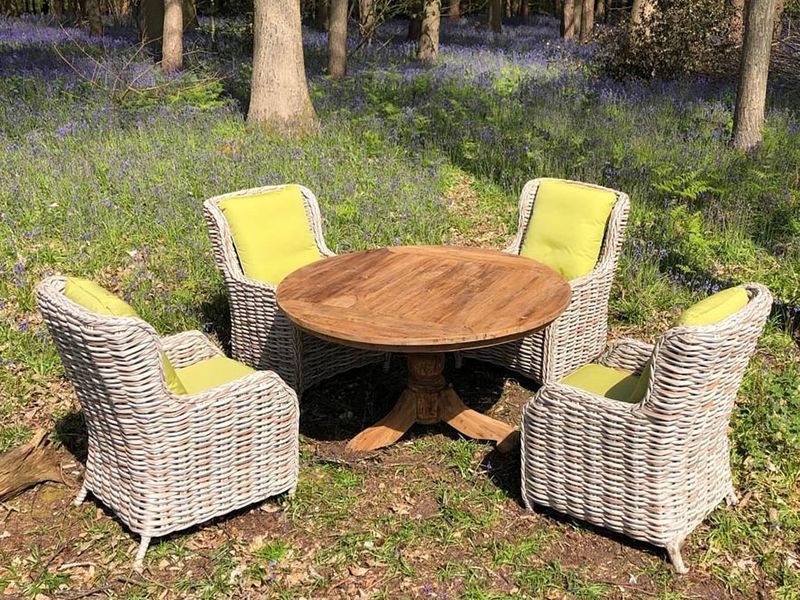 Fiji 4 Chair Teak Dining Set-Garden Furniture Centre-HighRange,Reclaimed Furniture,ere,Rattan,Teak,Tables,Dining Set,Rattan Furniture,Fiji Range,Outdoor Dining-{collection_title}