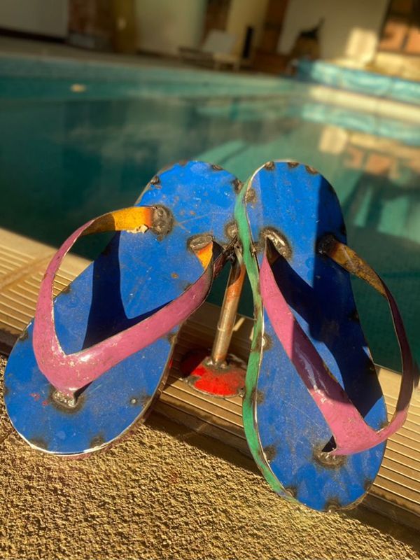 Flip Flop Drinks Holder -Garden Furniture Centre-48Hour Dispatch,LowRange,Under 100,Information,Amazon Trade Account,Ornaments,Accessories,Ranges,Think Outside Range,Metal Garden Ornaments,Novelty Drinks Coolers,Think Outside Range Ranges,Ornaments Accessories-{collection_title}