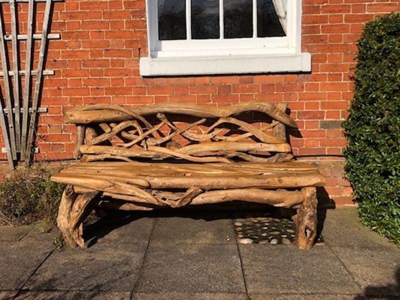 Forest Teak Bench -Garden Furniture Centre-Root,MidInstock,instock,MidRange,park benches,Outdoor Furniture,Benches,Reclaimed Furniture,Teak,Teak Benches-{collection_title}