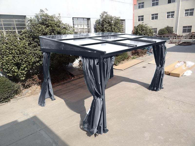 Four Seasons Wall Mounted Gazebo 3m x 3.65m-Garden Furniture Centre-HighRange,Wall Mounted,Gazebos,Metal Gazebos,All Seasons Gazebos,All Seasons Gazebo Range,Wall Mounted Gazebos,Spring & Summer Sale,Autumn & Winter Sale,All Seasons Range-{collection_title}