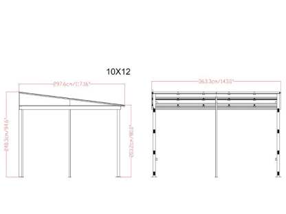 Four Seasons Wall Mounted Gazebo 3m x 3.65m | BLACK FRIDAY MONTH