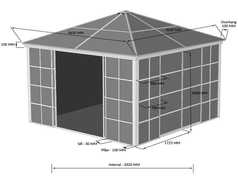  Four Seasons Screen House 3.65m x 3.65m | November Offers-Garden Furniture Centre-Free Install,HighRange,Screenhouse,Free Standing,Gazebos,Metal Gazebos,All Seasons Gazebos,All Seasons Gazebo Range,Garden Rooms Gazebos,Sale,All Seasons Range,Monthly Offers-{collection_title}