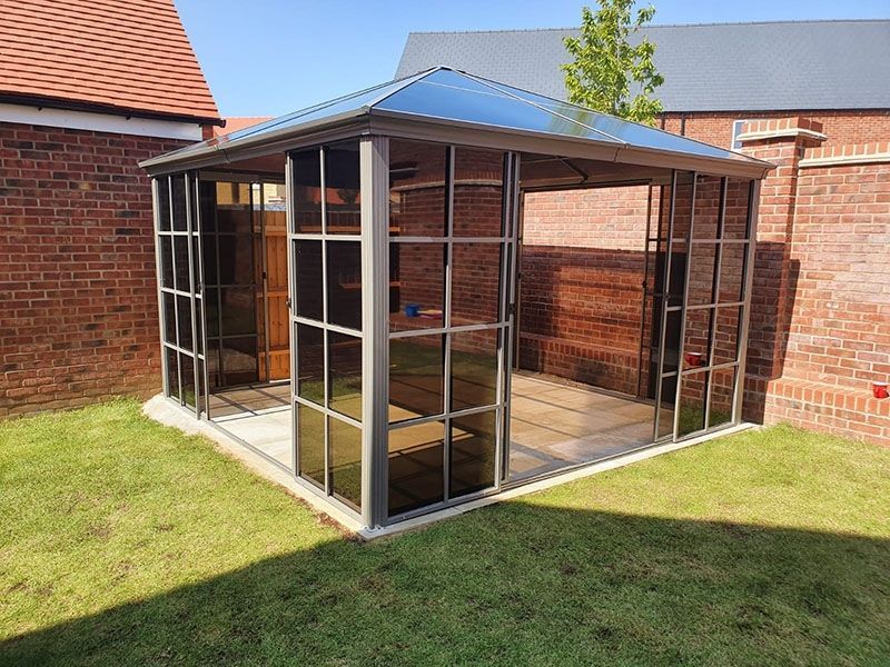 Four Seasons Screen House 3m x 3m-Garden Furniture Centre-HighRange,Screenhouse,Free Standing,Gazebos,Metal Gazebos,All Seasons Gazebos,All Seasons Gazebo Range,Garden Rooms Gazebos,All Seasons Range-{collection_title}