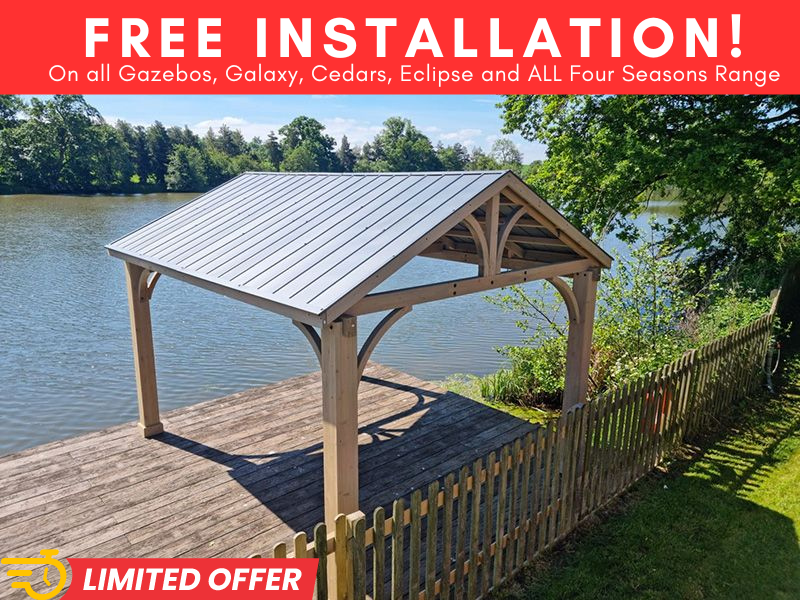 Cedar Gazebo 3.6m x 3.2m | FSC® Certified