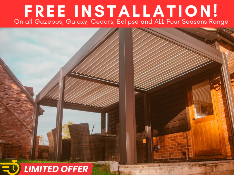 Eclipse 3 X 3m LED Motorised Pergola
