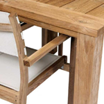 TNT Square Table and Stacking Chairs close up