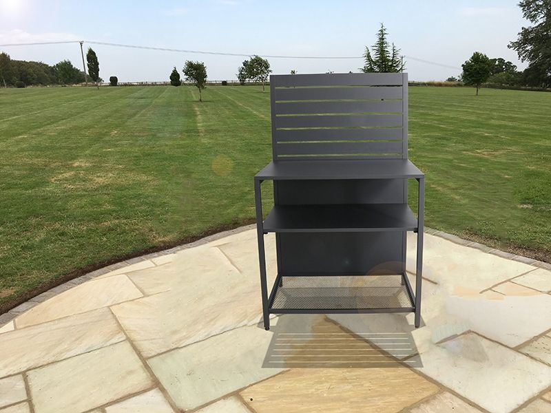 Outdoor Kitchen Unit With Back Shelf