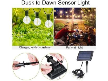 Solar LED Festoon String Lights