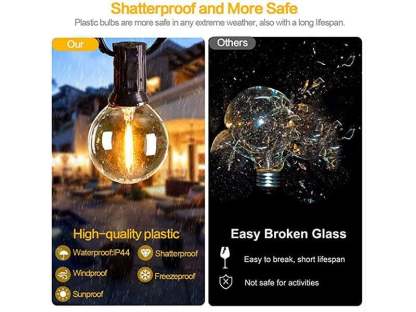 Solar LED Festoon String Lights