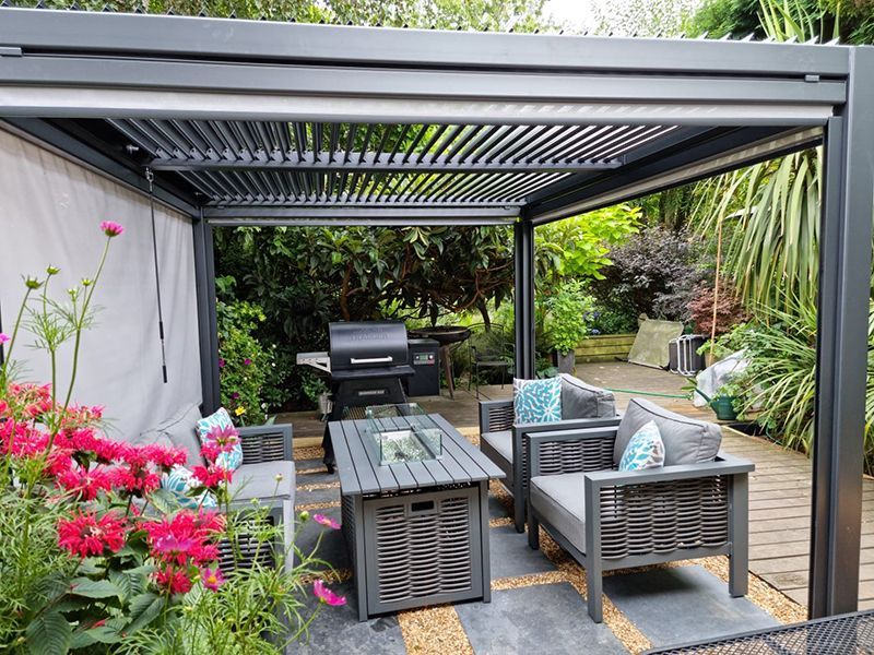 Galaxy Gazebo | 3 X 3.6M-Garden Furniture Centre-HighRange,Free Standing,Gazebos,The Galaxy Gazebo Range,Metal Gazebos,Galaxy Louvered Roof Gazebo Range,Galaxy Gazebo Range Ranges,Ranges,Galaxy Range Gazebos,Sale-{collection_title}