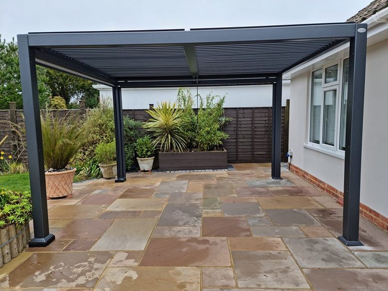 Galaxy Gazebo | 3 X 3.6M-Garden Furniture Centre-HighRange,Free Standing,Gazebos,The Galaxy Gazebo Range,Metal Gazebos,Galaxy Louvered Roof Gazebo Range,Galaxy Gazebo Range Ranges,Ranges,Galaxy Range Gazebos,Sale-{collection_title}