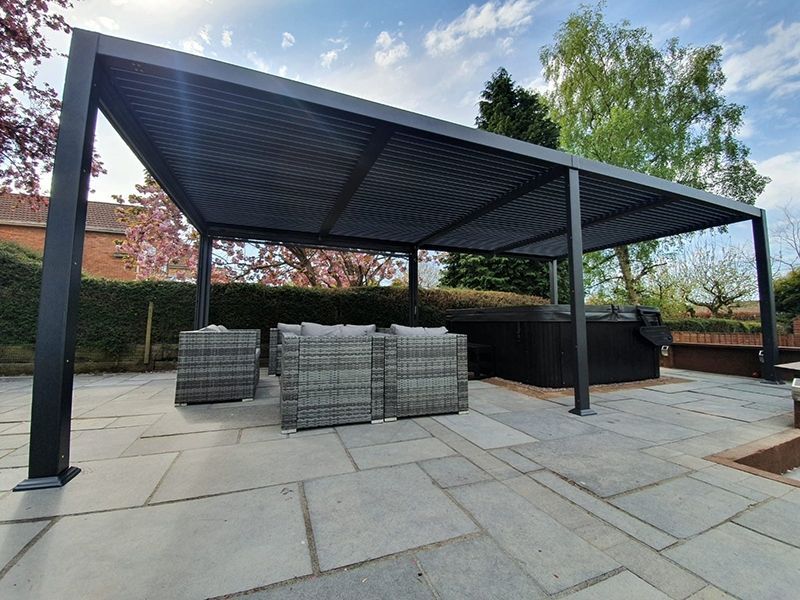 Galaxy Gazebo | 3.5 X 7.2M | November Offers-Garden Furniture Centre-Free Install,HighRange,Free Standing,Gazebos,The Galaxy Gazebo Range,Metal Gazebos,Galaxy Louvered Roof Gazebo Range,Galaxy Gazebo Range Ranges,Ranges,Sale,Galaxy Range Gazebos,Monthly Offers-{collection_title}