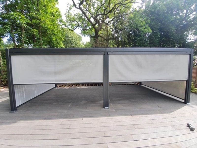 White Galaxy Screens Only-Garden Furniture Centre-MidRange,Gazebos,Galaxy Louvered Roof Gazebo Range,Accessories,Ranges,Galaxy Gazebo Range Ranges,Gazebo Privacy Screens-{collection_title}