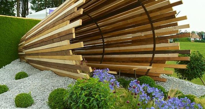 The vertical grass wall represents the Event Horizon