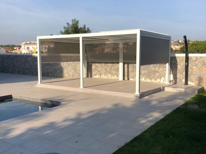 White Galaxy Screens Only-Garden Furniture Centre-MidRange,Gazebos,Galaxy Louvered Roof Gazebo Range,Accessories,Ranges,Galaxy Gazebo Range Ranges,Gazebo Privacy Screens-{collection_title}