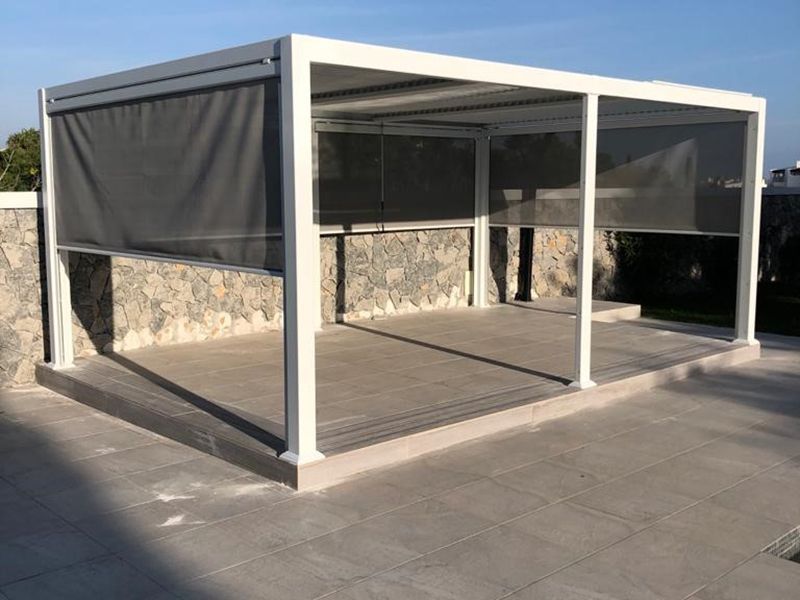 White Galaxy Screens Only-Garden Furniture Centre-MidRange,Gazebos,Galaxy Louvered Roof Gazebo Range,Accessories,Ranges,Galaxy Gazebo Range Ranges,Gazebo Privacy Screens-{collection_title}