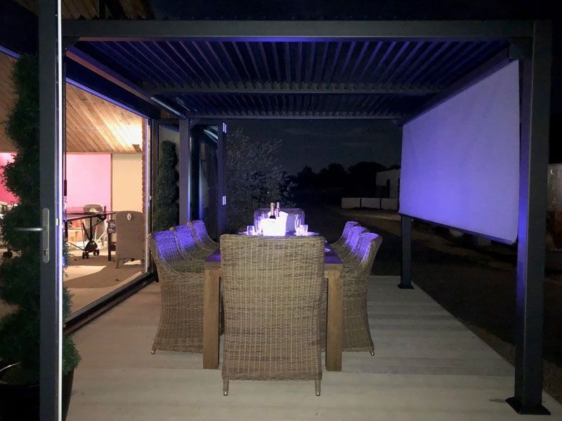 Galaxy End Screen | 3x3m-Garden Furniture Centre-MidInstock,instock,MidRange,Gazebos OLD DNU!,The Galaxy Gazebo Range,Gazebos,Galaxy Louvered Roof Gazebo Range,Galaxy Gazebo Range Ranges-{collection_title}