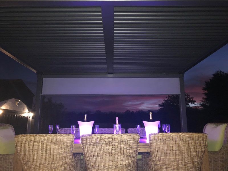 Galaxy End Screen | 3x3m-Garden Furniture Centre-MidInstock,instock,MidRange,Gazebos OLD DNU!,The Galaxy Gazebo Range,Gazebos,Galaxy Louvered Roof Gazebo Range,Galaxy Gazebo Range Ranges-{collection_title}