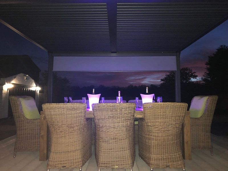 Galaxy End Screen | 3x3m-Garden Furniture Centre-MidInstock,instock,MidRange,Gazebos OLD DNU!,The Galaxy Gazebo Range,Gazebos,Galaxy Louvered Roof Gazebo Range,Galaxy Gazebo Range Ranges-{collection_title}