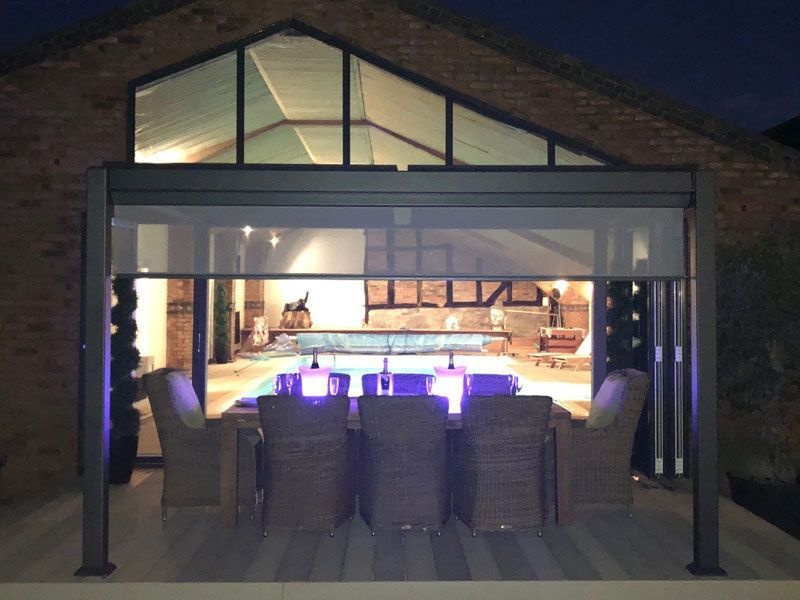 Galaxy End Screen | 3x3m-Garden Furniture Centre-MidInstock,instock,MidRange,Gazebos OLD DNU!,The Galaxy Gazebo Range,Gazebos,Galaxy Louvered Roof Gazebo Range,Galaxy Gazebo Range Ranges-{collection_title}