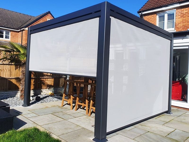 White Galaxy Screens Only-Garden Furniture Centre-MidRange,Gazebos,Galaxy Louvered Roof Gazebo Range,Accessories,Ranges,Galaxy Gazebo Range Ranges,Gazebo Privacy Screens-{collection_title}