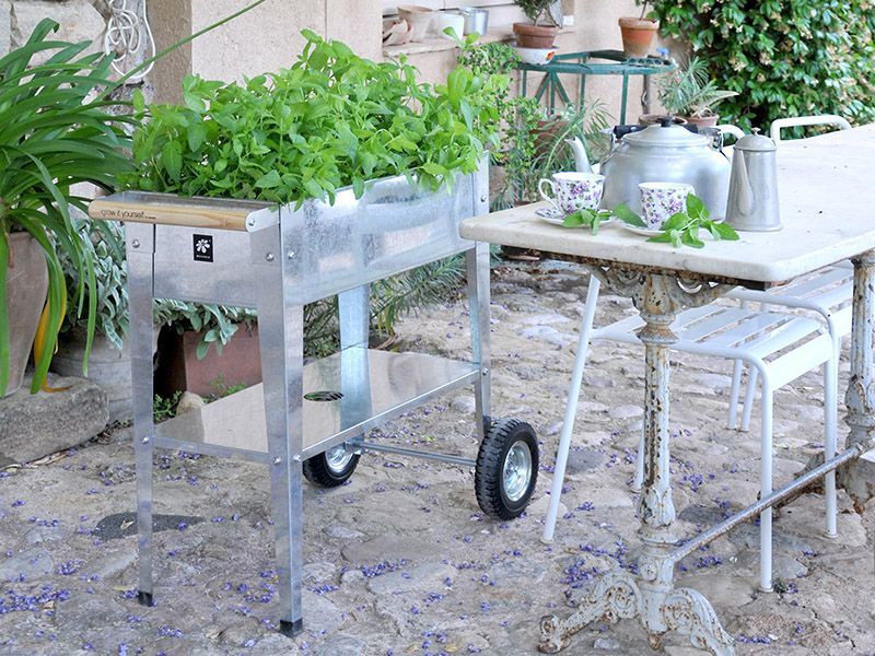 Urban Garden Trolley | Galvanised-Garden Furniture Centre-LowRange,Accessories,Garden Planters,Accessories Gazebos,Urban Garden Trolley,Sale,48Hour Dispatch-{collection_title}