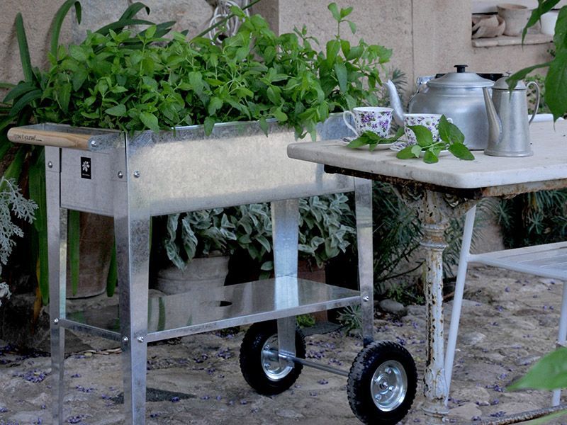 Urban Garden Trolley | Galvanised-Garden Furniture Centre-LowRange,Accessories,Garden Planters,Accessories Gazebos,Urban Garden Trolley,Sale,48Hour Dispatch-{collection_title}