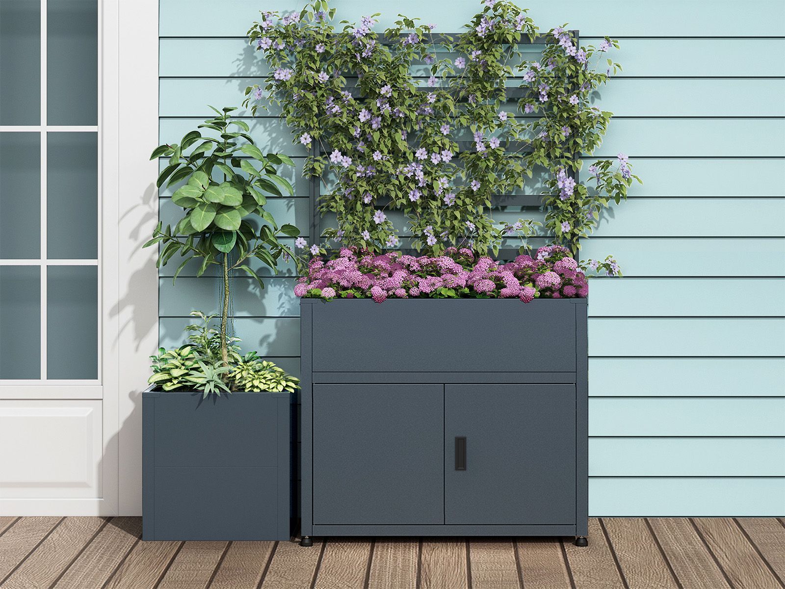 Galvanized Steel Raised Bed Planter-Garden Furniture Centre-LowRange,Planter,Wheelie Bin Covers-{collection_title}