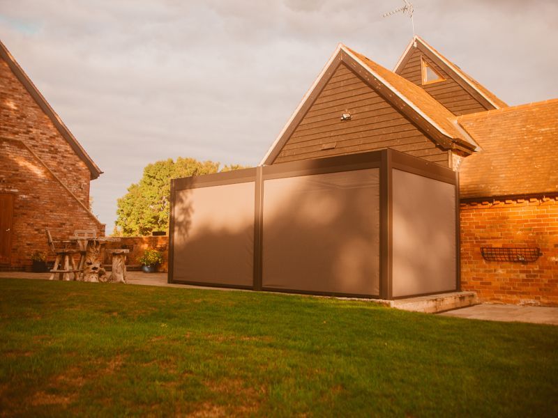 Eclipse 6 X 3m LED Motorised Pergola | Free Standing-Garden Furniture Centre-Free Install,HighRange,Free Standing,Showroom exdis,Gazebos,Metal Gazebos,Eclipse Louvered Roof Gazebo Range,Eclipse Range Ranges,Eclipse Range-{collection_title}