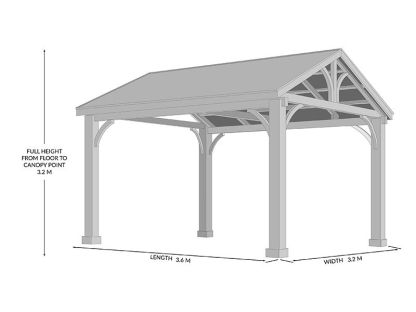 Cedar Gazebo 3.6m x 3.2m | FSC® Certified