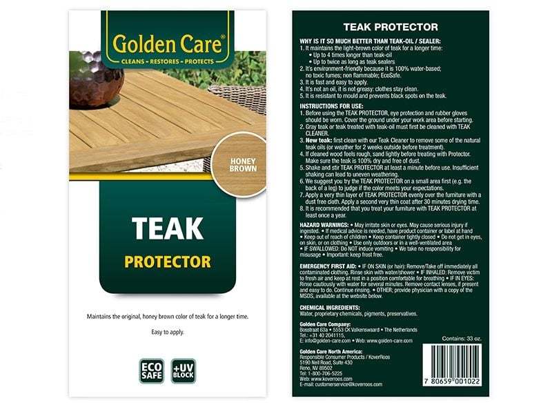 Golden Care - Teak Protector Honey Brown (1 Litre)-Garden Furniture Centre-48Hour Dispatch,LowRange,Under 100,Information,Amazon Trade Account,Teak,Accessories,Golden Care Products,Bench Accessories,Furniture Care-{collection_title}