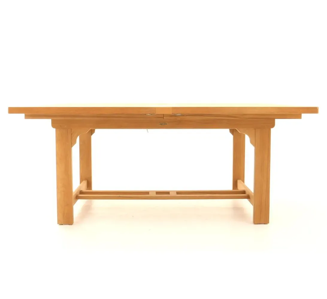 Chunky Rectangular Extending Teak Table | FSC® Certified-Garden Furniture Centre-HighRange,Dining Table,Teak,Outdoor Furniture,Teak Garden Furniture,FSC®,Outdoor Dining,Tables,Teak Tables-{collection_title}