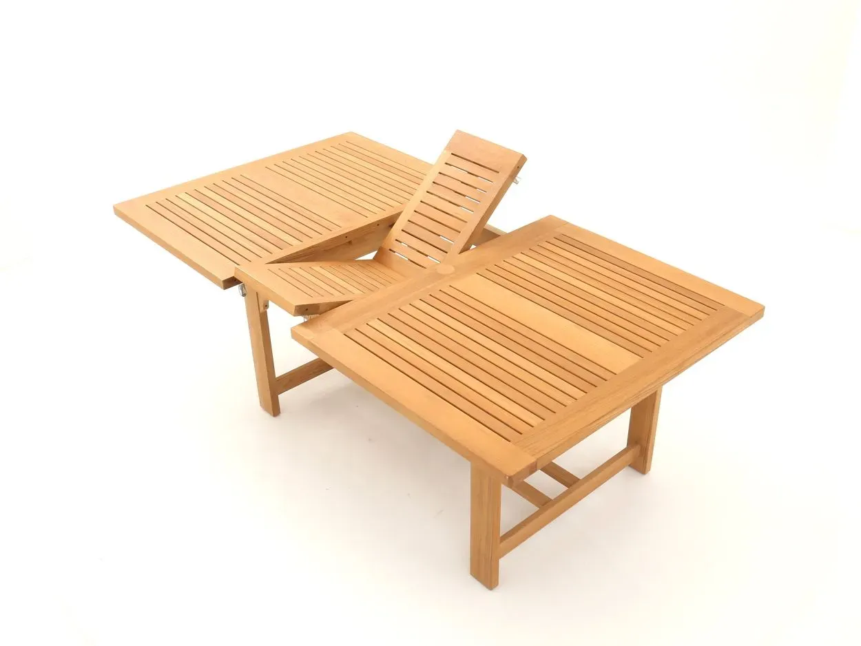 Chunky Rectangular Extending Teak Table | FSC® Certified