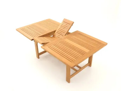 Chunky Rectangular Extending Teak Table | FSC® Certified