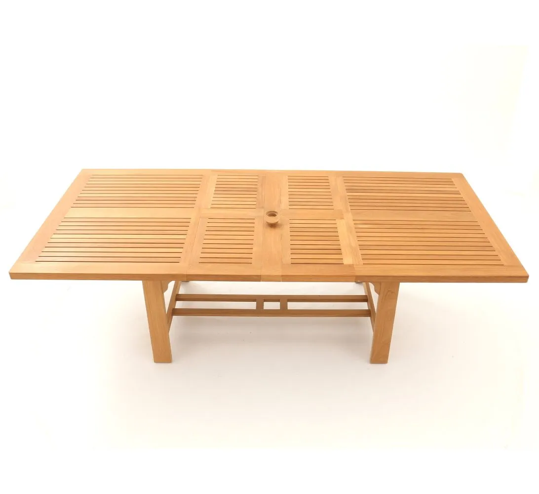 Chunky Rectangular Extending Teak Table | FSC® Certified