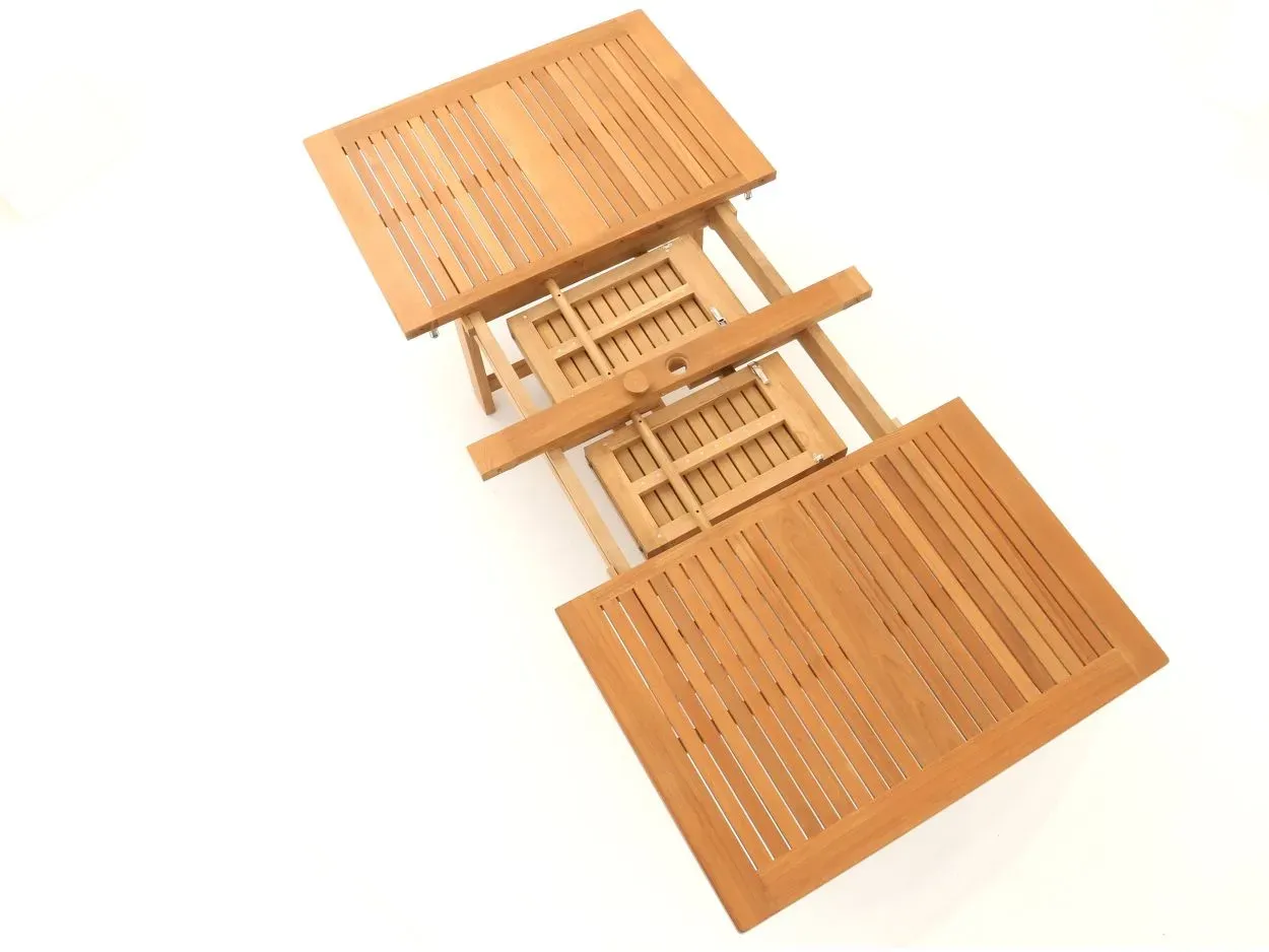 Chunky Rectangular Extending Teak Table | FSC® Certified-Garden Furniture Centre-HighRange,Dining Table,Teak,Outdoor Furniture,Teak Garden Furniture,FSC®,Outdoor Dining,Tables,Teak Tables-{collection_title}