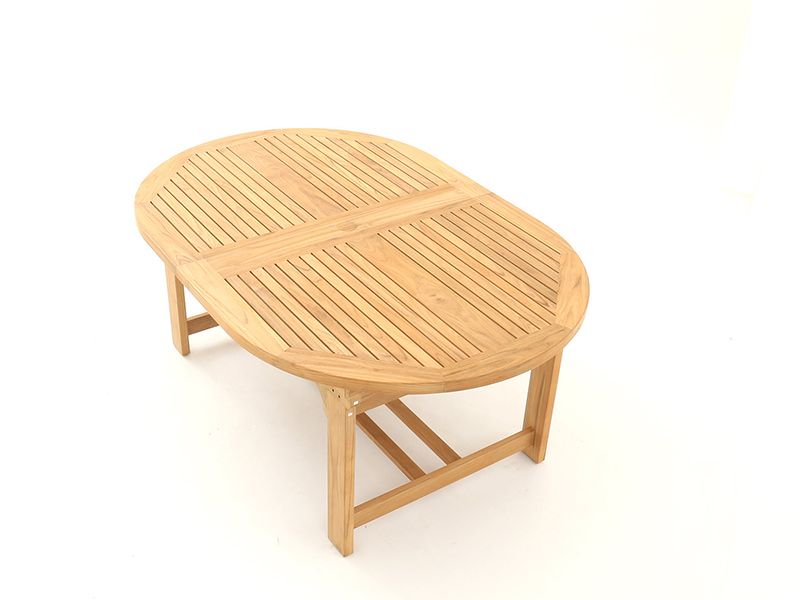 Chunky Oval Extending Teak Table | FSC® Certified-Garden Furniture Centre-HighRange,Teak,Outdoor Dining,Dining Table,Teak Garden Furniture,FSC®-{collection_title}
