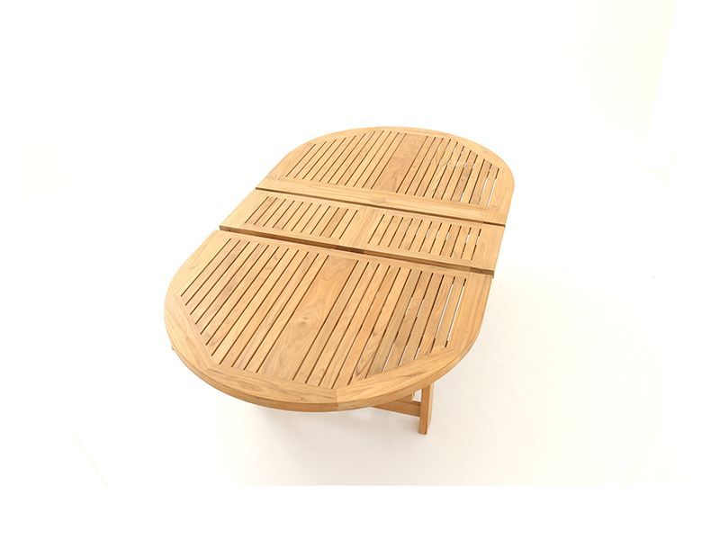 Chunky Oval Extending Teak Table | FSC® Certified