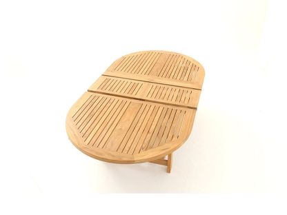Chunky Oval Extending Teak Table | FSC® Certified