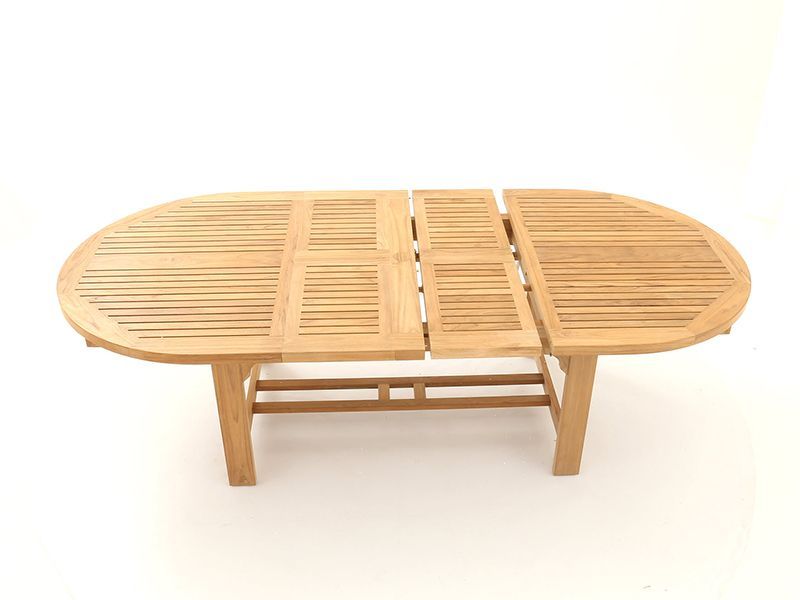 Chunky Oval Extending Teak Table | FSC® Certified-Garden Furniture Centre-HighRange,Teak,Outdoor Dining,Dining Table,Teak Garden Furniture,FSC®-{collection_title}